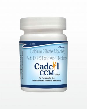 Calcium Citrate Malate, Vitamin D3 & Folic Acid Tablets